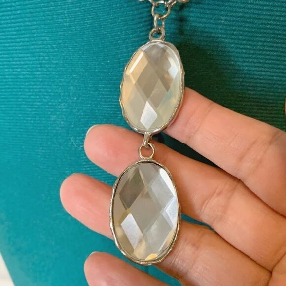Crystal Stone Drop Long Necklace - Picture 3 of 3